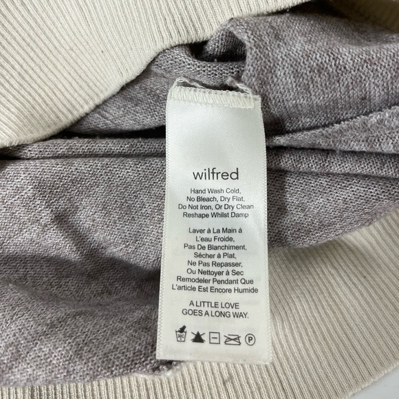 Aritzia Wilfred Womens Size XXS Crew Neck High Low Hem Sweater - Picture 5 of 7